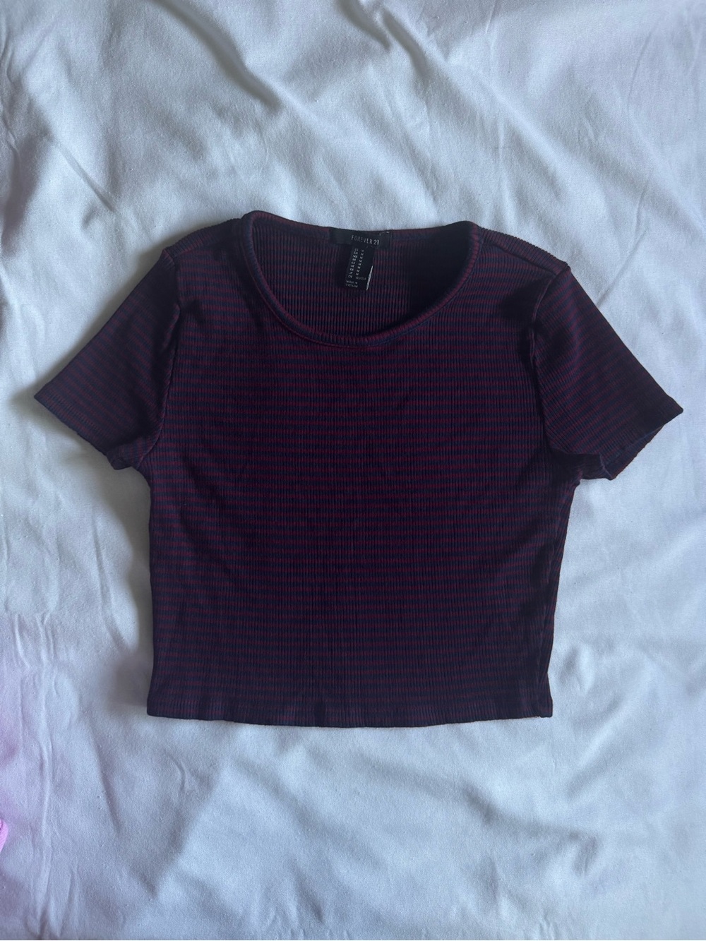 Forever 21 Striped Crop Top